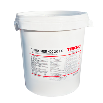 Битумно-полимерная мастика толстослойная эластичная Teknomer 400 2K EX для приклеивания теплоизоляции, 32 кг